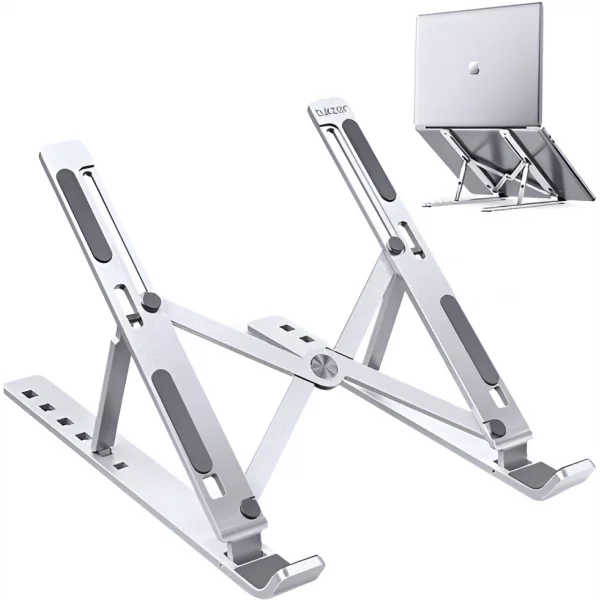 Adjustable Aluminum Laptop Stand – Multi-Angle Foldable Laptop Holder (10–17 Inch) - Image 2
