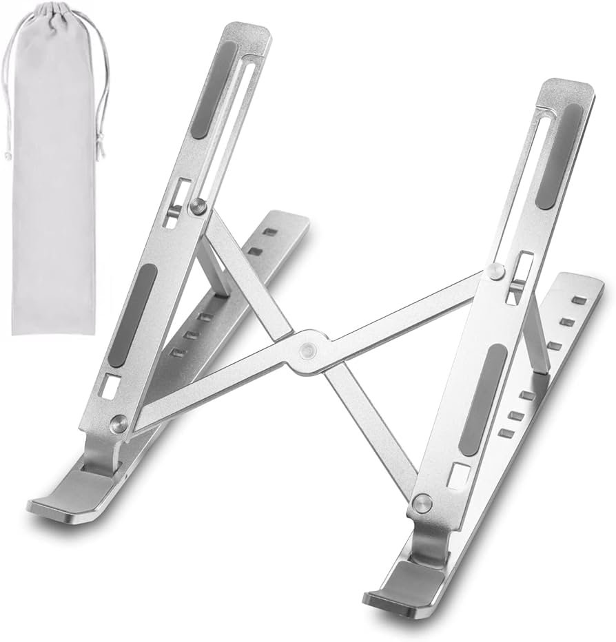 Adjustable Aluminum Laptop Stand – Multi-Angle Foldable Laptop Holder (10–17 Inch) - Image 3