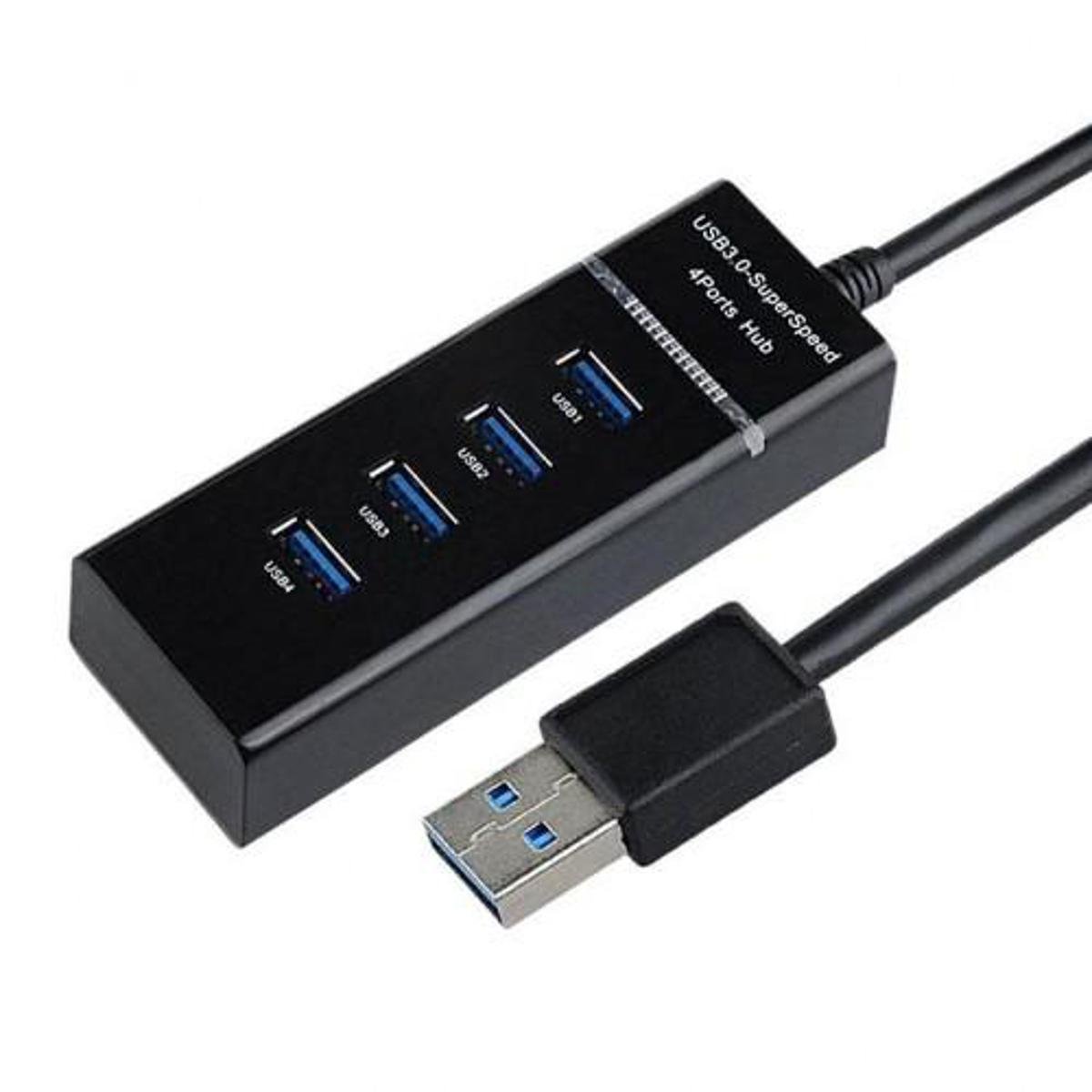 USB HUB 3.0, 4 Port USB Hub -BLACK - Image 3